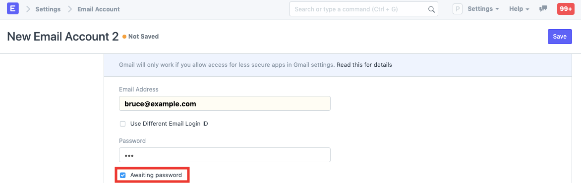 Email Password