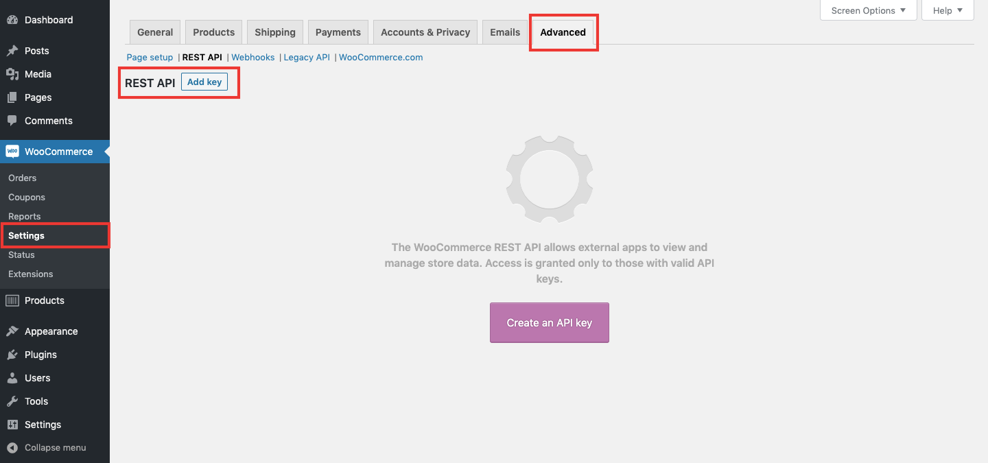 Woocommerce API